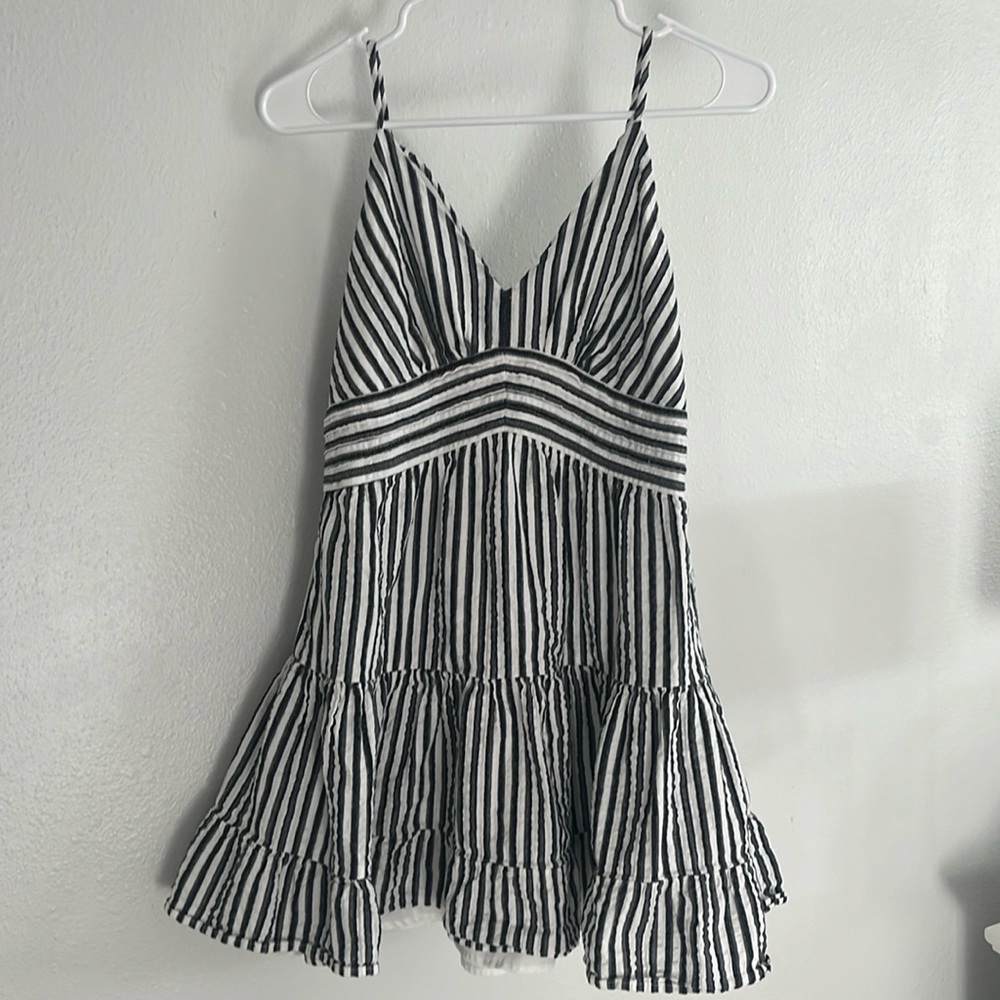 Size small, black and white American eagle sundress